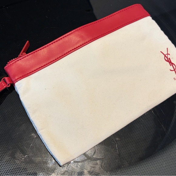 YSL Red and Cream cosmetics pouch - Picture 2 of 8